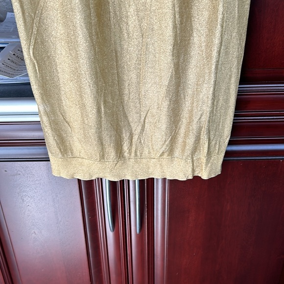 ZARA gold metallic sheer maxi skirt size small - Picture 8 of 11